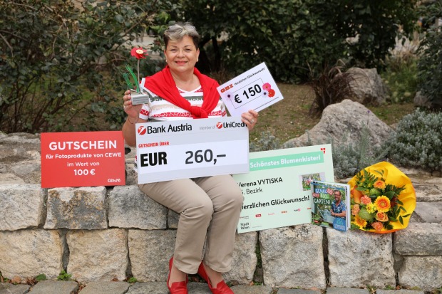 Siegerin in der Kategorie "Schönstes Blumenkisterl"
