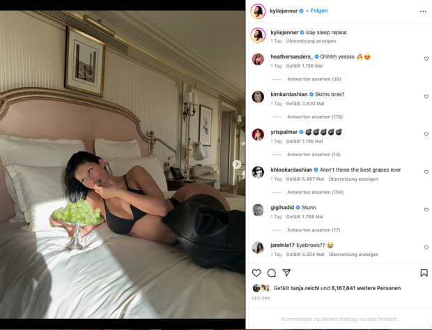 Kylie Jenner auf Instagram