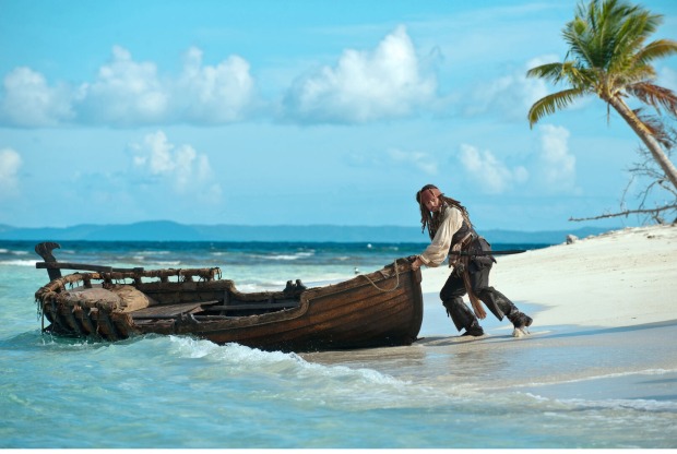 Johnny Depp als Pirat Jack Sparrow in "Fluch der Karibik"