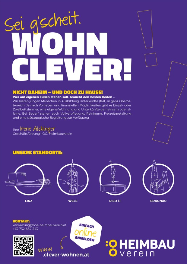 Plakat zur Bewerbung des OÖ. Heimbauvereins | Credit: OÖ. Heimbauverein