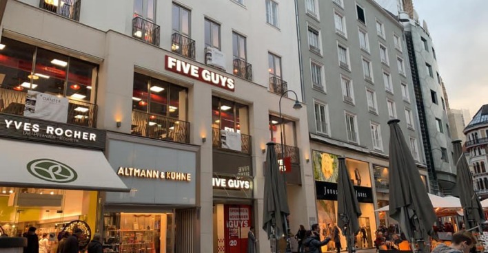 Five Guys-Filiale am Wiener Graben