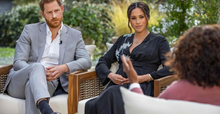Harry und Meghan beim Interview mit Oprah