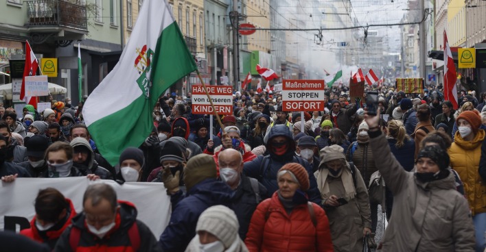 CoV-Demonstration in Graz