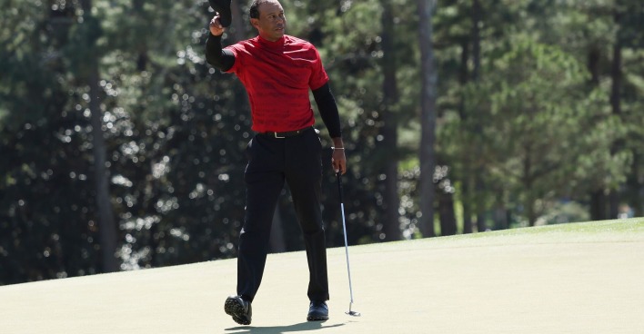 Tiger Woods am Golfplatz