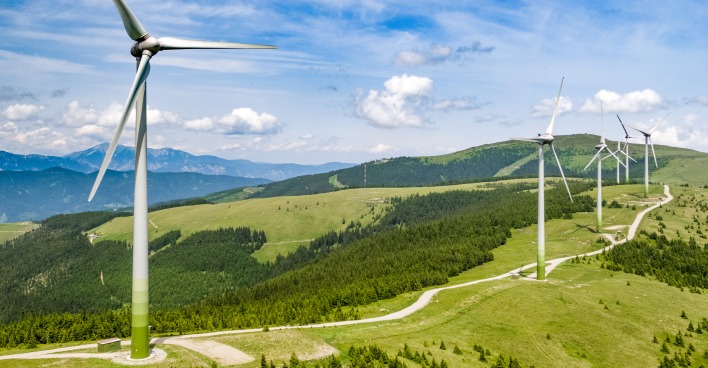 Windräder auf der Pretulalpe