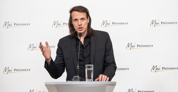 Bierpartei-Kandidat Dominik Wlazny