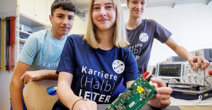 Schüler der Smart Learning Klassen einer HTL