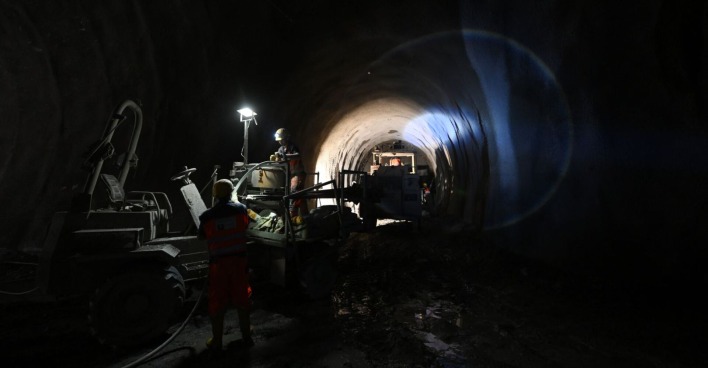 Die Baustelle im Brennerbasistunnel in Innsbruck.