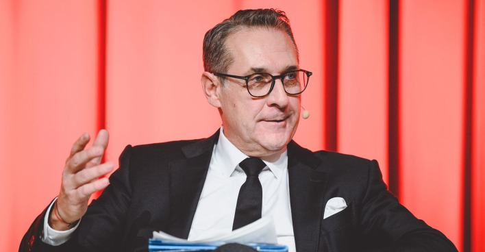 Ex-Vizekanzler Heinz Christian Strache im Rahmen einer Diskussionsveranstaltung