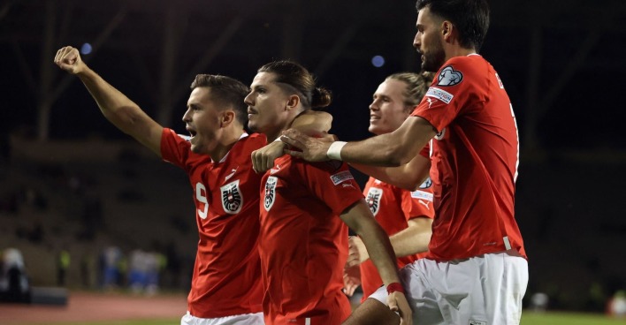 Österreichische Spieler der ÖFB-Elf.