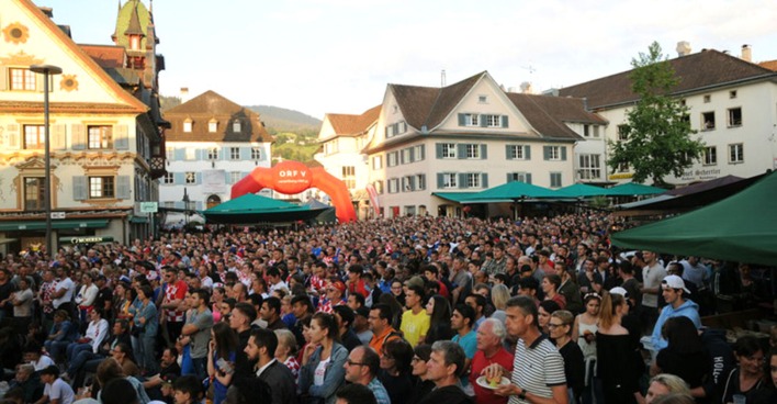Public Viewing am Dornbirner Marktplatz - bei freiem Eintritt.