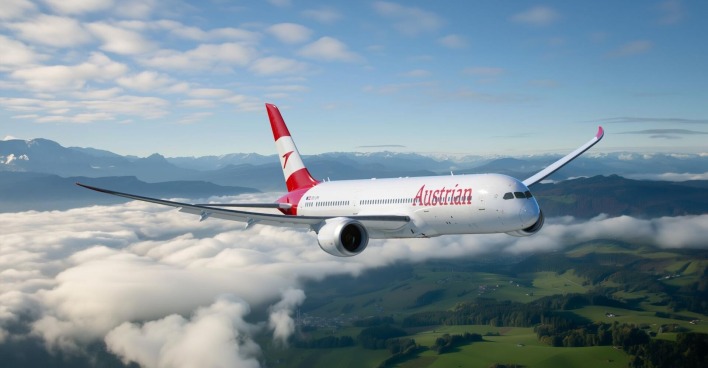 Flugzeug über Österreich