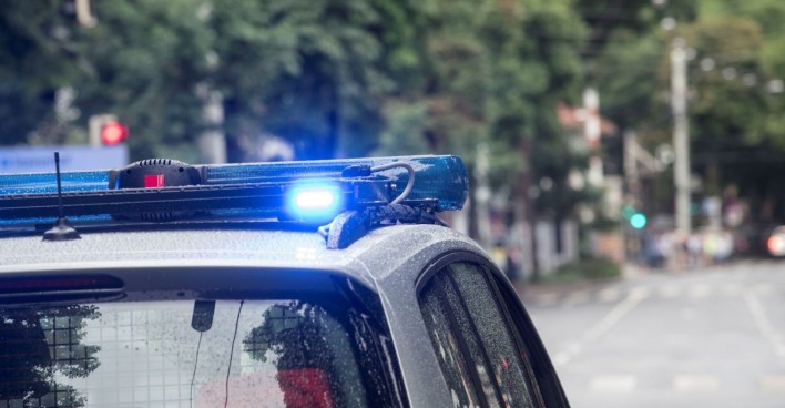 Polizeiauto mit Blaulicht
