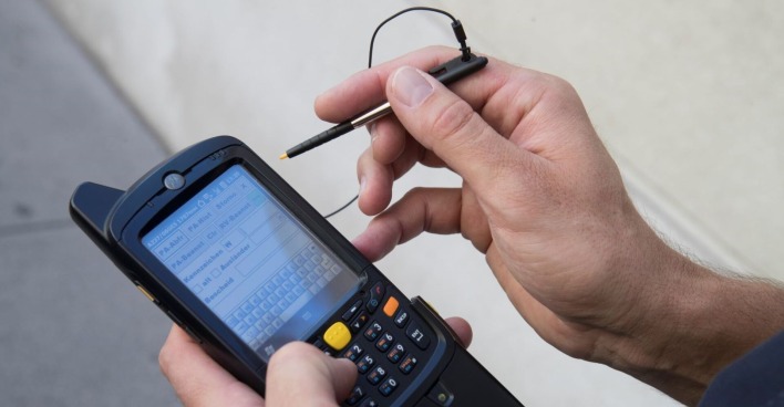 Elektronisches Eingabegerät der Wiener Parkraumüberwachung