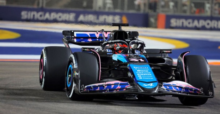 Formel Eins wagen des Alpine Teams