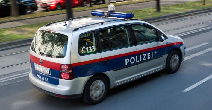 Fahrendes Polieziauto
