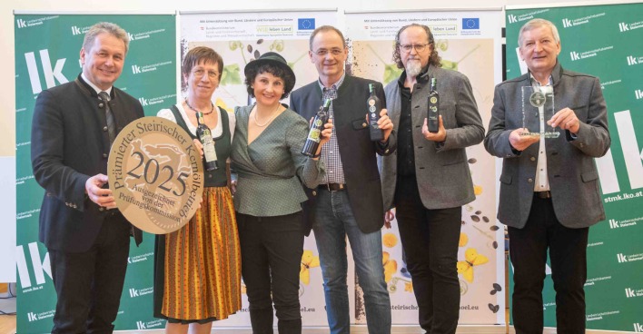 Präsident Franz Titschenbacher, Gabriele Kern, Anita Reiter-Haas, Josef Berghofer, Karl Friedrich und Obmann Franz Labugger