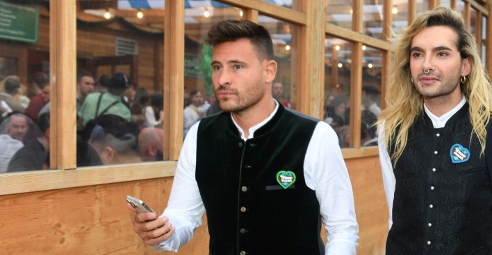 Marc Eggers und Bill Kaulitz im Partnerlook