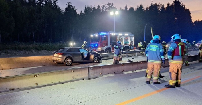 Unfallstelle auf der Westautobahn