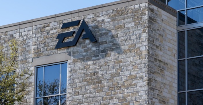 Außenansicht der Electronic Arts Zentrale in Redwood, Kalifornien