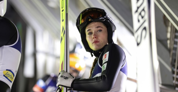 Die Skispringerin Emma Chervet in Oslo