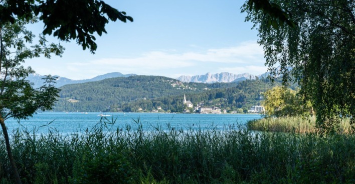 Wörthersee bei Maria Wörth, wo ein 65-jähriger Mann nach einem Badeunfall gestorben ist.