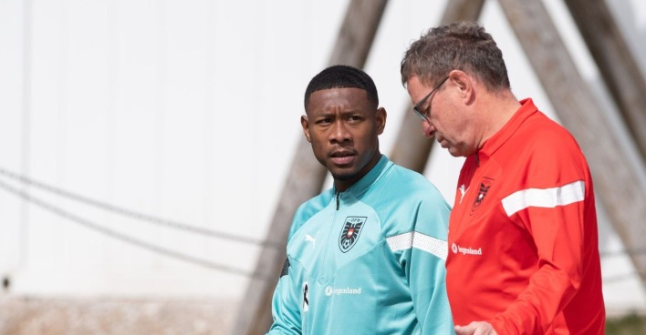 David Alaba während eines Trainings im österreichischen Nationalteam