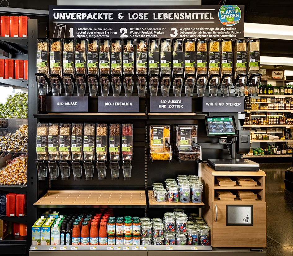 Die Abfüllstation beim EUROSPAR Kastner&amp;Öhler in der Grazer Sackstraße