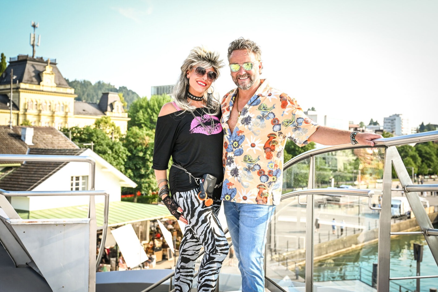 Petra (SAX Cut &amp; Colour) und Harald Otti (MO Catering)
