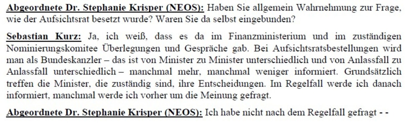 Der Orgiginalauszug aus dem Protokoll