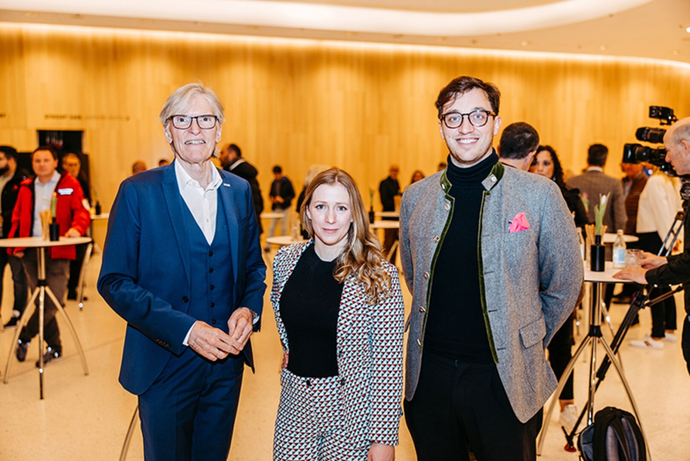Präsident Wilfried Hopfner, Referenten Alexandra Ebert und Tristan Post (v. li.)