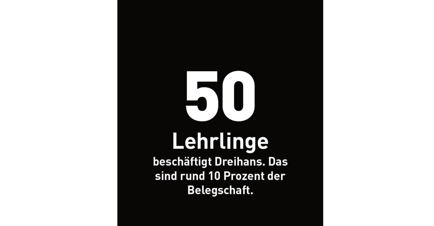 50 Lehrlinge beschäftigt Dreihans. Das sind rund 10 Prozent der Belegschaft.