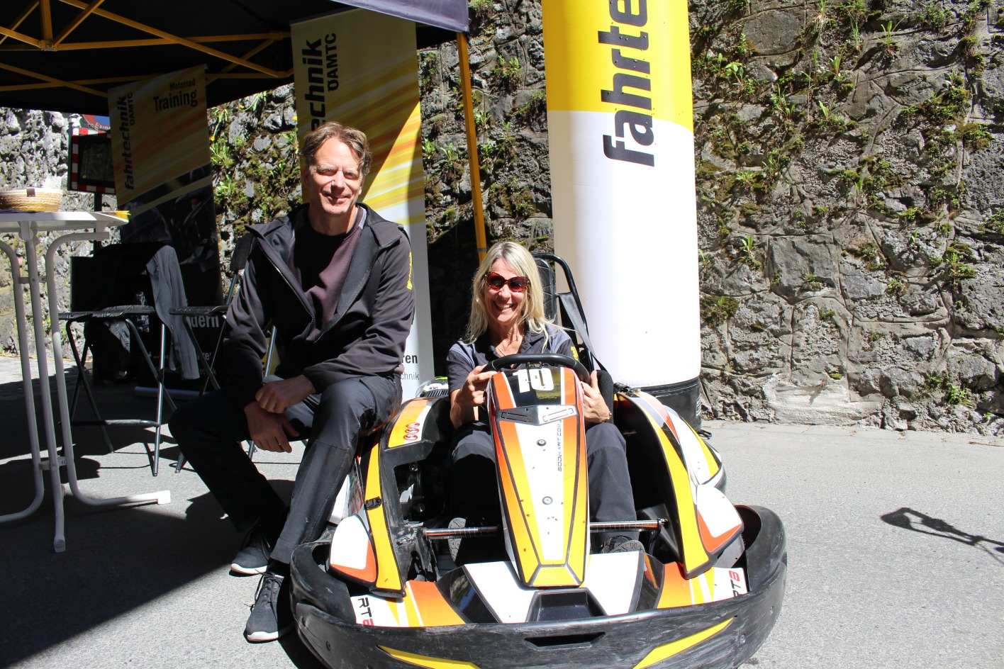 ÖAMTC Fahrtechnik: Petra Breitfuss und Hansjörg Franz.