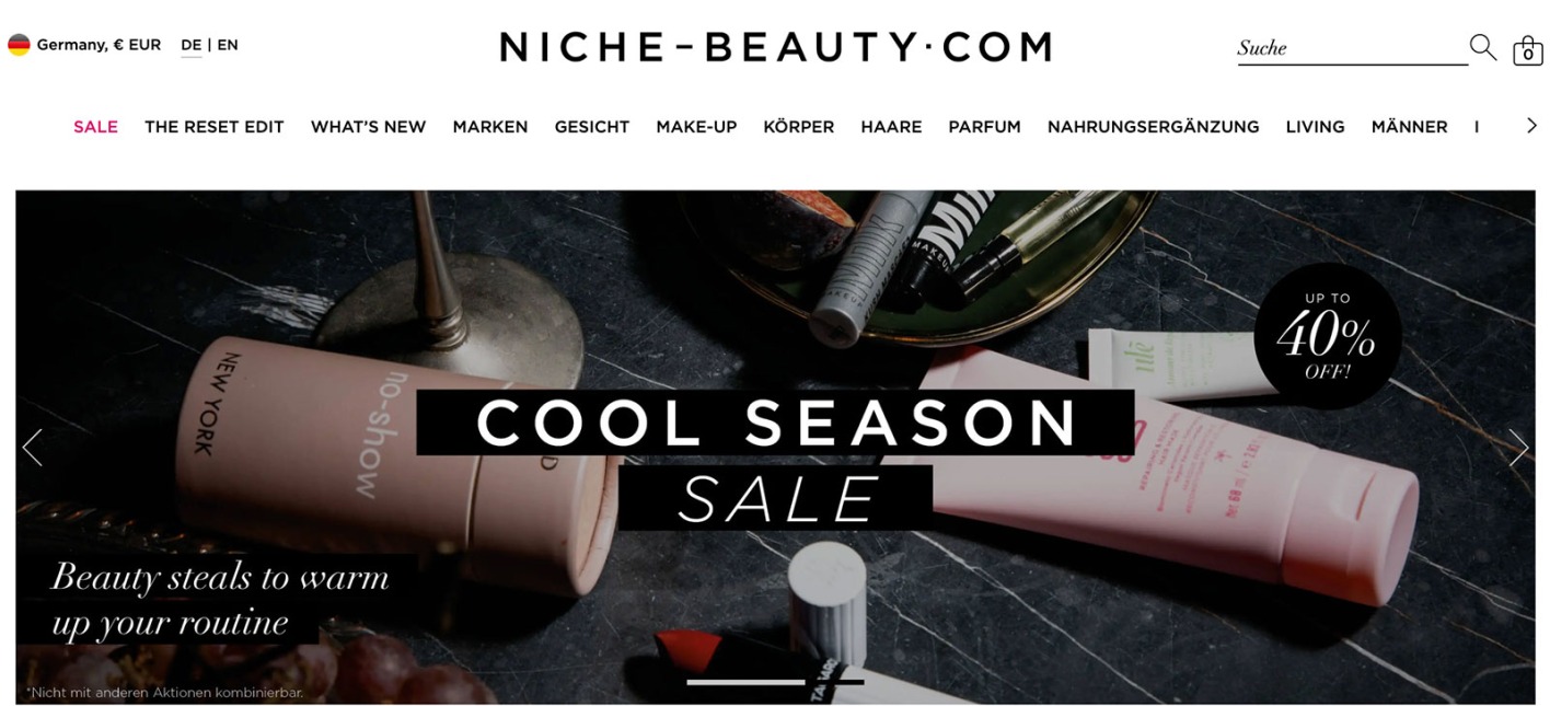 Website Niche Beauty | Credit: Niche Beauty