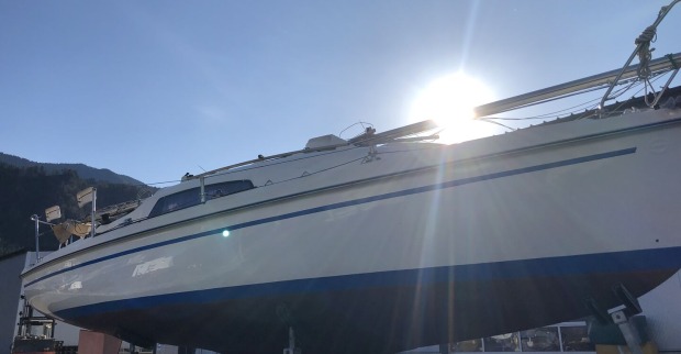 Boot auf Hochglanz poliert