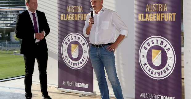 SK Austria Klagenfurt Geschäftsführer Harald Gärtner und Pressesprecher