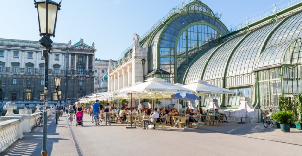 Gastgarten beim Wiener Palmenhaus