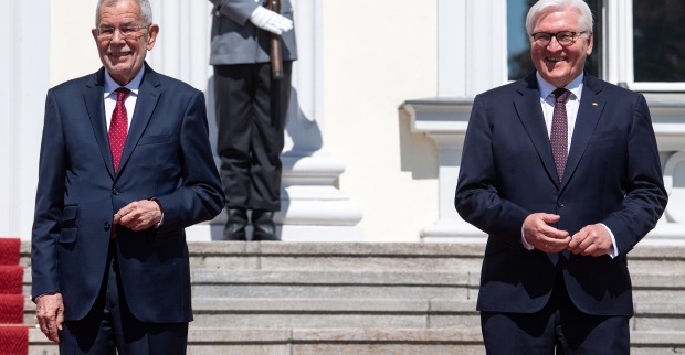 Österreichs Bundespräsident Van der Bellen und Deutschlands Bundespräsident Frank-Walter Steinmeier