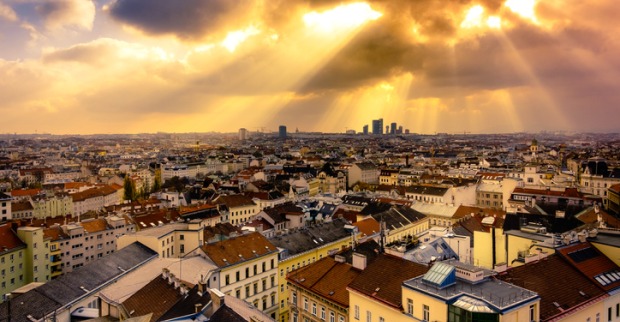 Wolkenhimmel über Wien