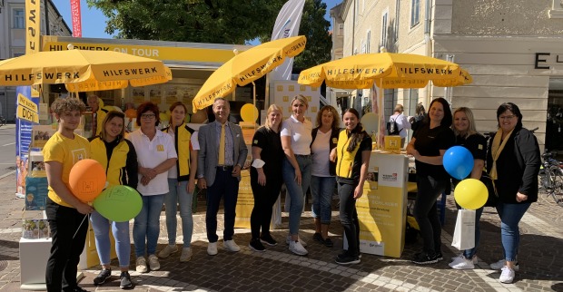 Hilfswerk in der Innenstadt Klagenfurt
