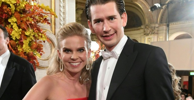 Susanne Thier und Sebastian Kurz am Opernball