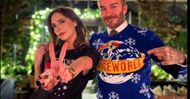Die Beckhams in Weihnachtsstimmung