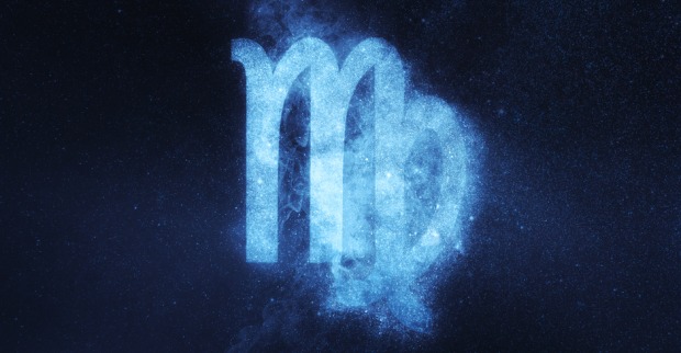 Das astrologische Symbol für das Sternzeichen Jungfrau