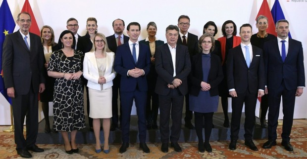 Die Regierung Kurz II im Jänner 2020