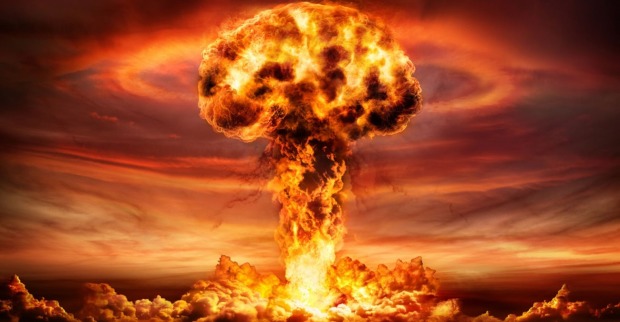 Eine Explosion. Die Folg: Ein Atompilz