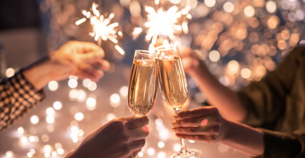 Sektgläser mit Sternspritzer