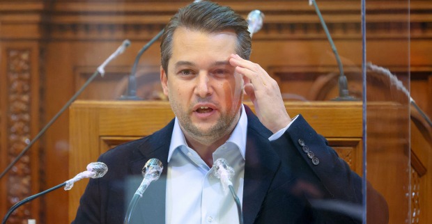 Wiens FPÖ-Chef Dominik Nepp bei einer Rede im Gemeinderat