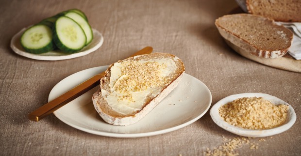 Butterbrot mit Weizenkeimen