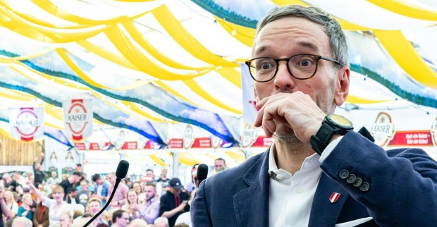 FPÖ-Chef Herbert Kickl nach seiner 1. Mai-Ansprache in Linz