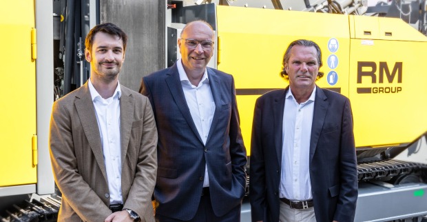 Rubble Master: DI Dorian Wessely, CEO Gerald Hanisch und CFO Günther Weissenberger